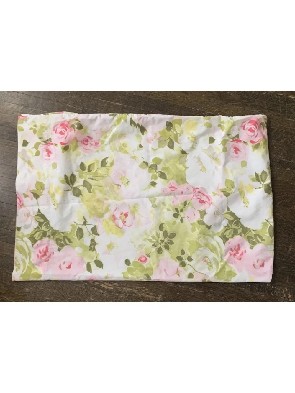 Vintage Cannon Royal Family Pink/Yellow Roses Pillowcase 1 No-Iron Percale